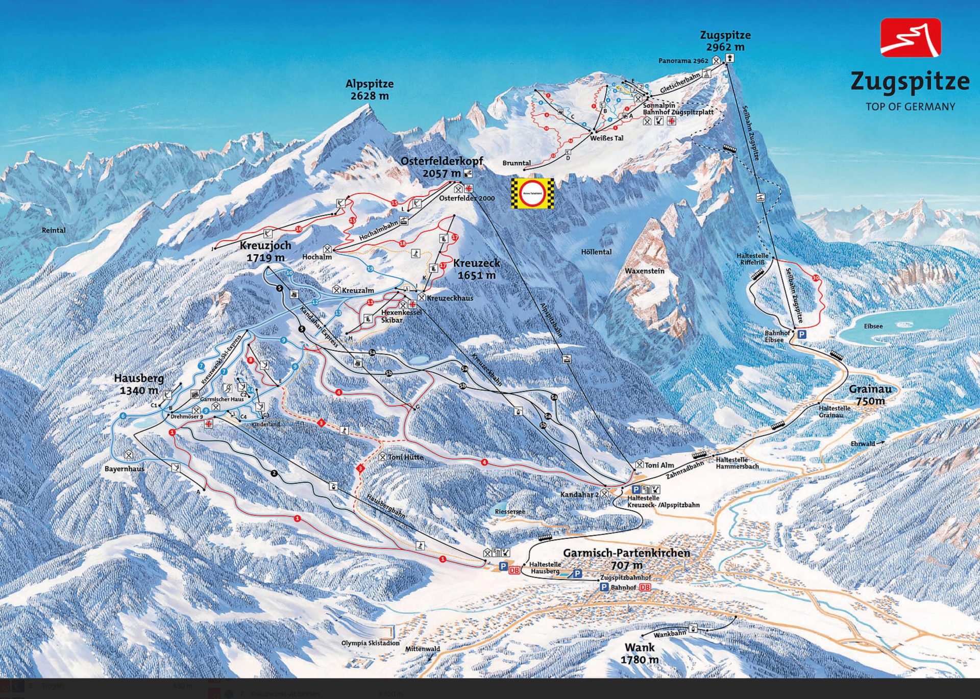 Garmisch Slope Map 