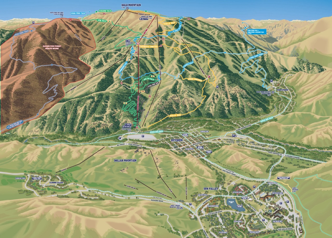 Sun Valley Resort summer trail map