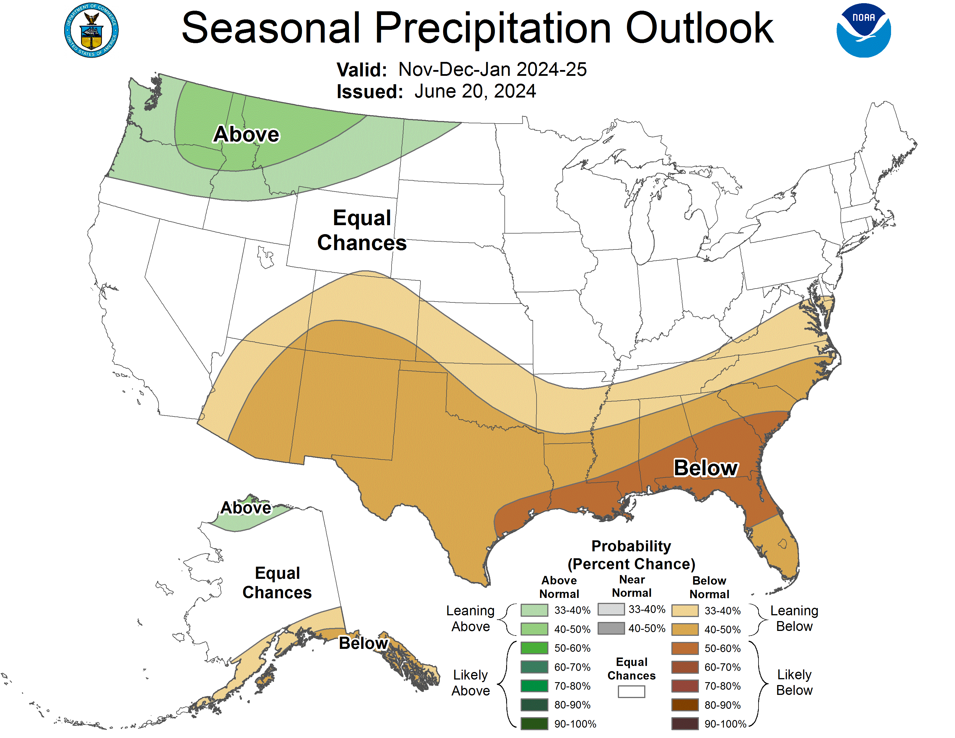 NOAA winter 2024/25 forecast