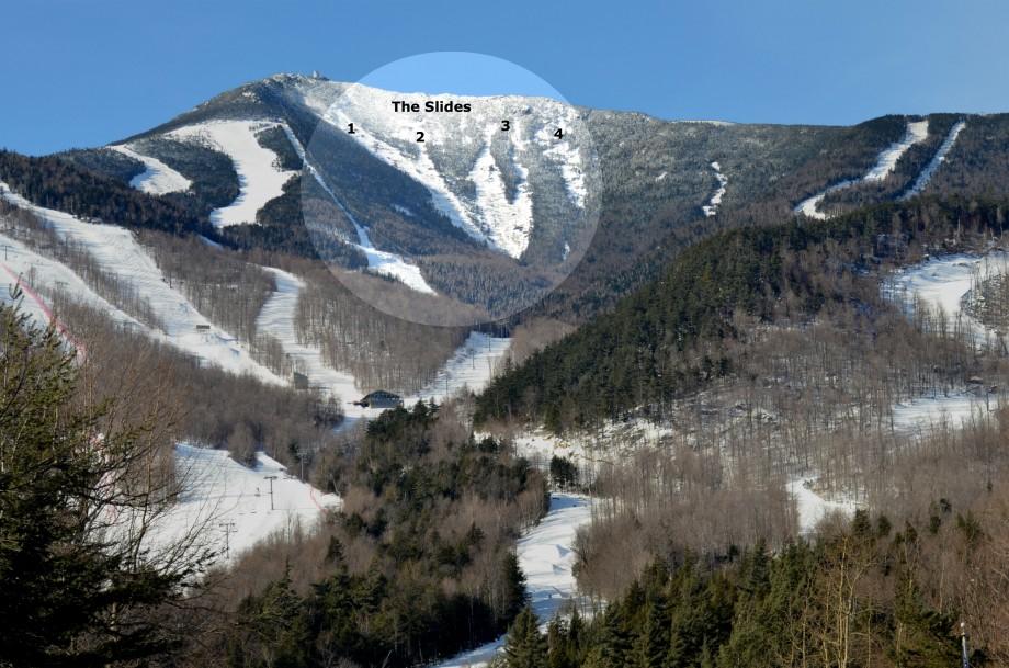 The slides of Whiteface Mountain can be climbed in the summer. 