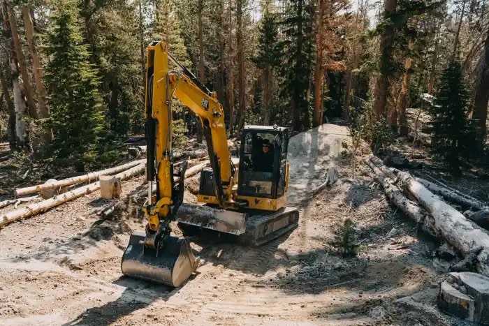 Heavy machinery moving snow