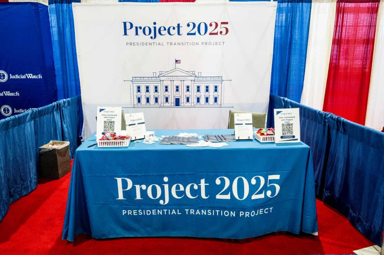 A Project 2025 information booth