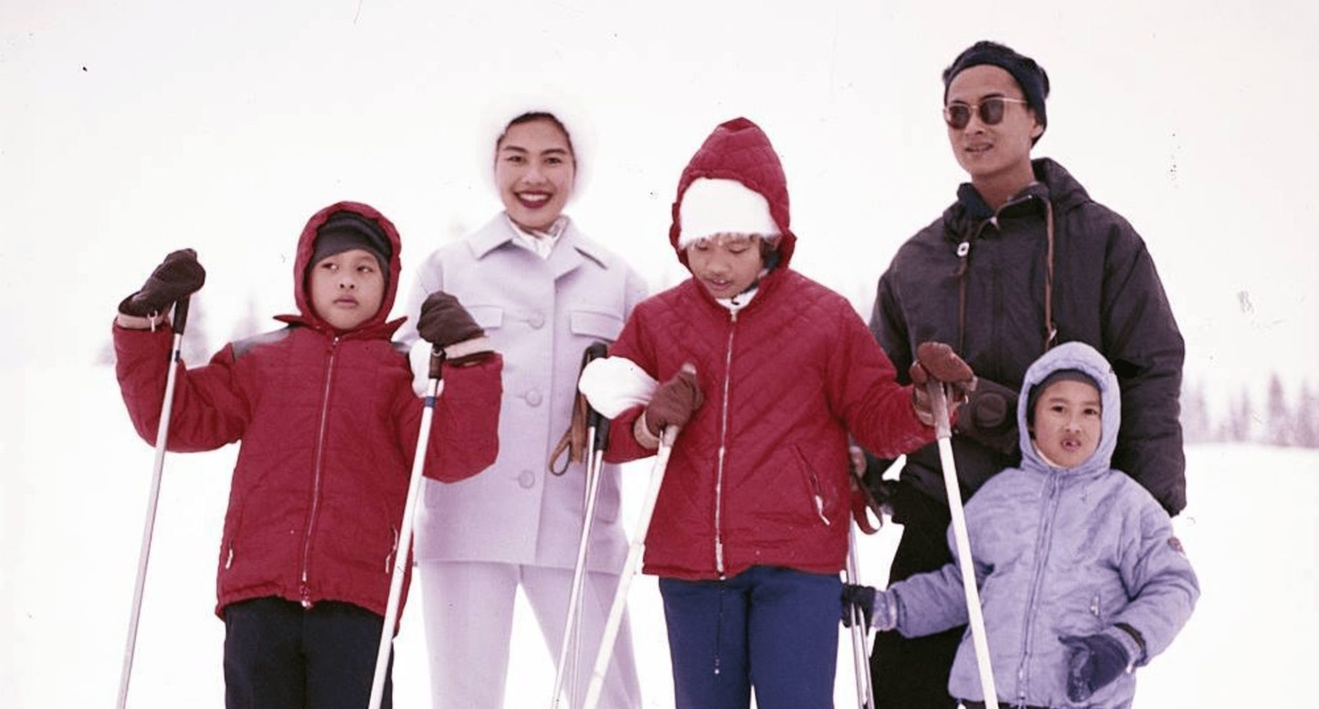 Thai Royal Family skiing Gstaad