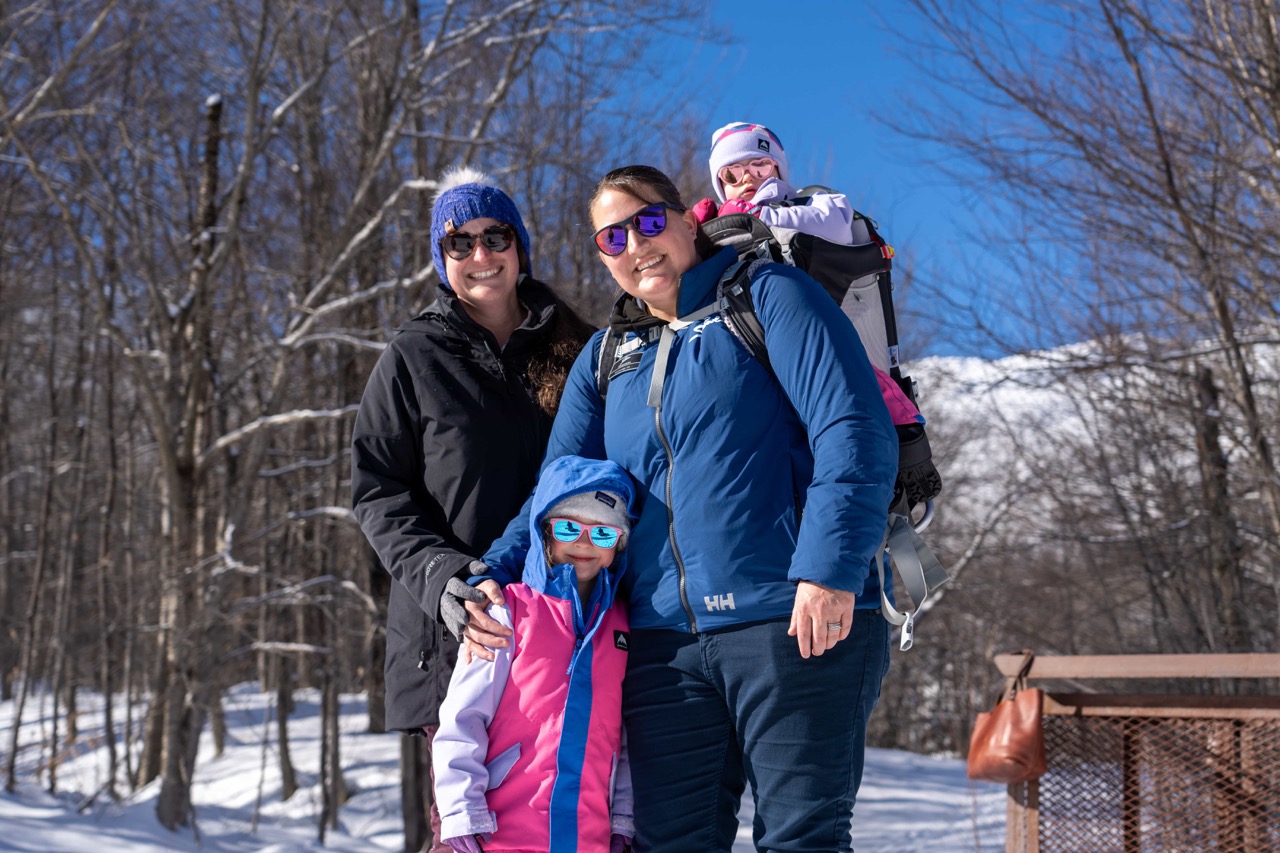 Shannon Buhler enjoying the snow with her wife and family. Credit: Keystone Resort