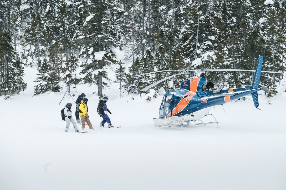 Heli-skiing