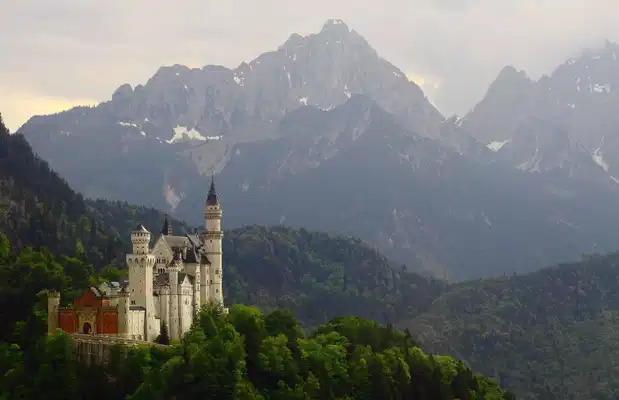 The Neuschwanstein Castle in Bavaria