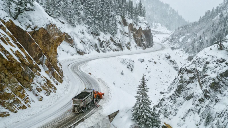 snowy road