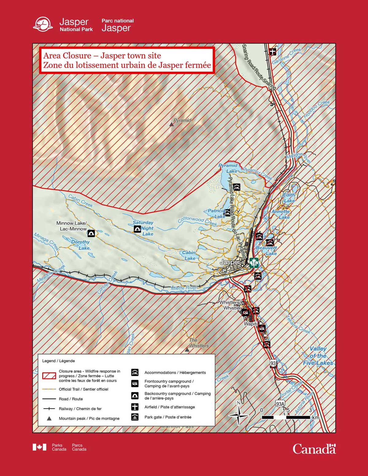 Pyramid Peak among other areas closed. Photo Credit: Parks Canada