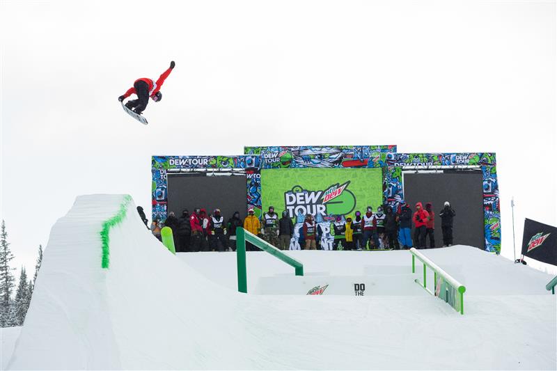 Some of the biggest names like snowboarder Red Gerard would perform at the Winter Dew Tour. Photo Credit: Boardriding.com