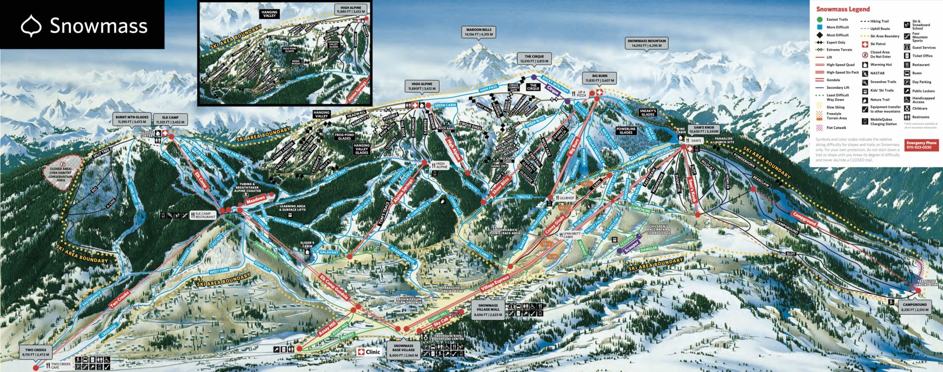 Snowmass trail map.