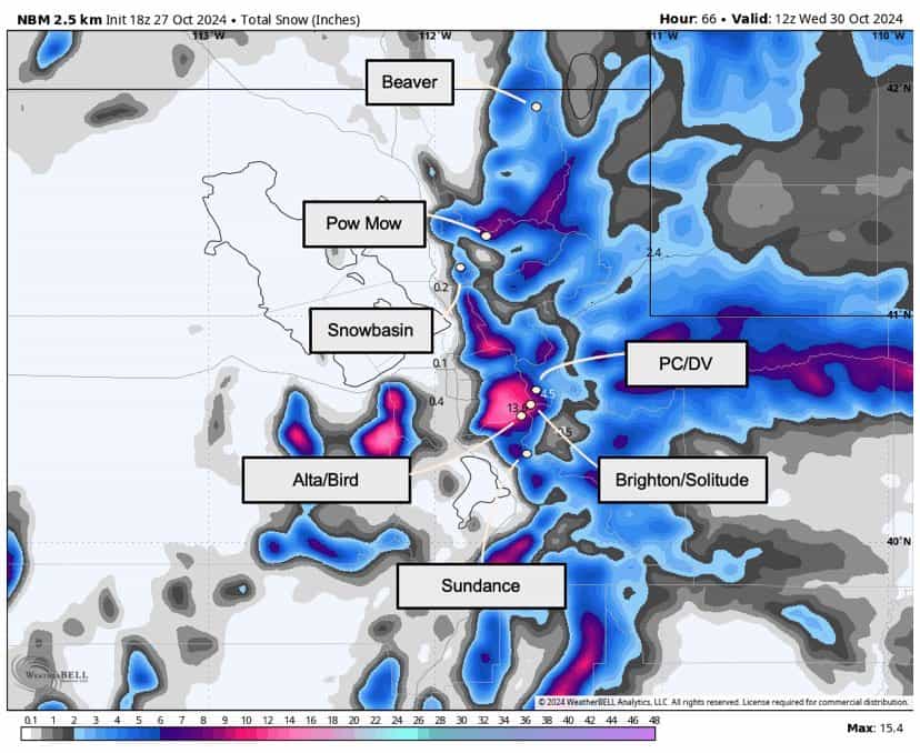 SnowBrains forecast utah