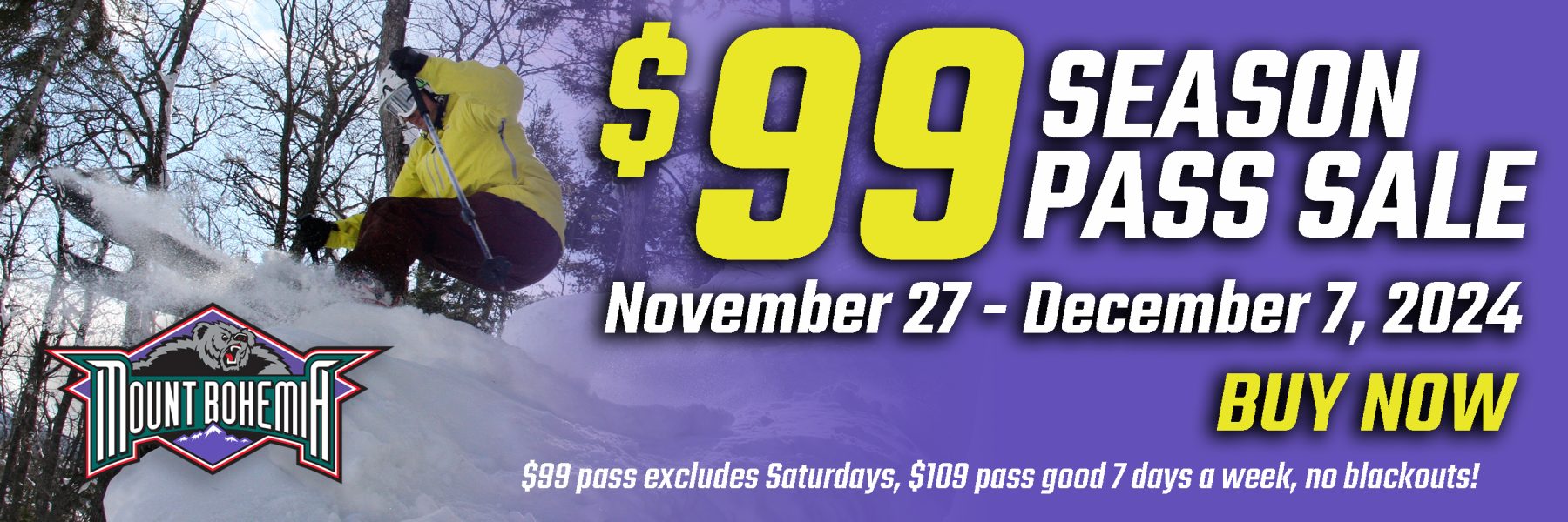 Mount Bohemia $99 season pass