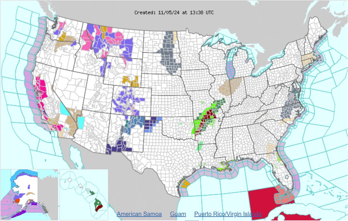 NWS Map of United States