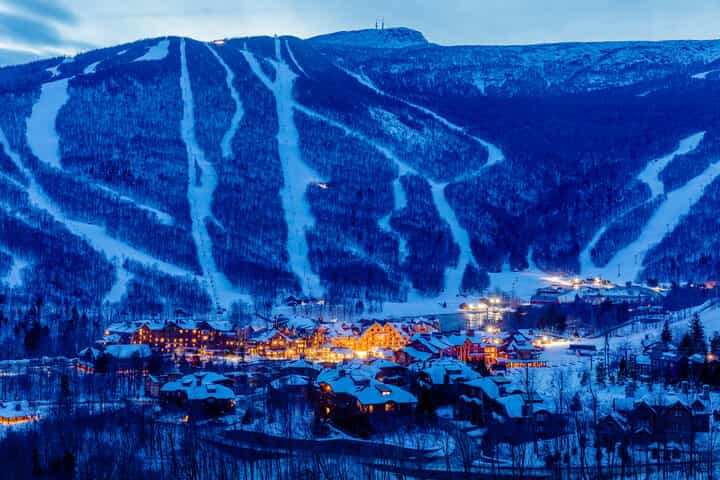 Spruce Peak Village at Stowe, Vermont, one of Vail Resorts