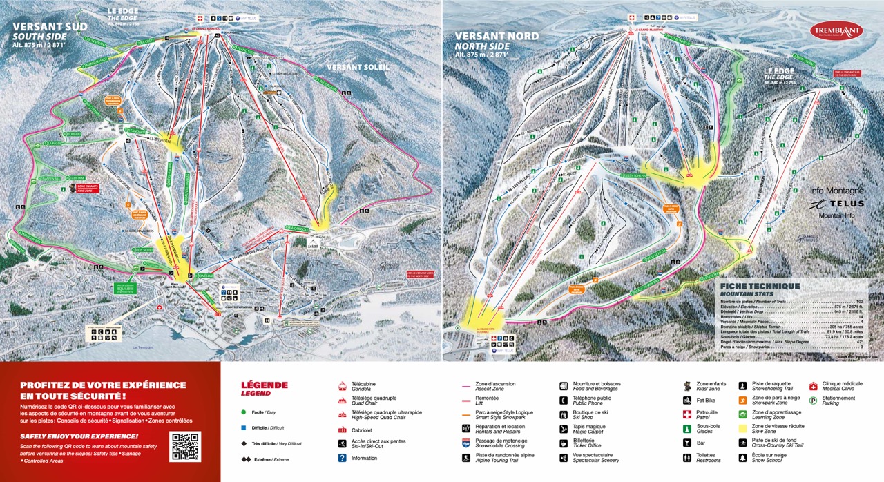 Tremblant winter trail map.