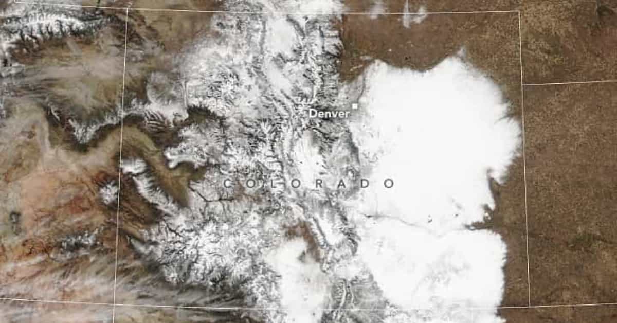 satellite image of snow on colorado's mountains