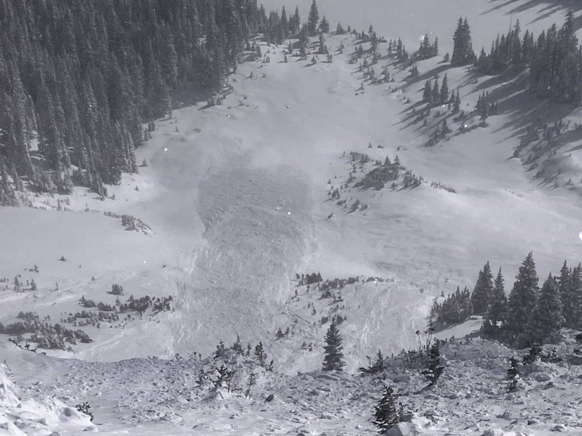 The avalanche near beaver creek ran a good distance 