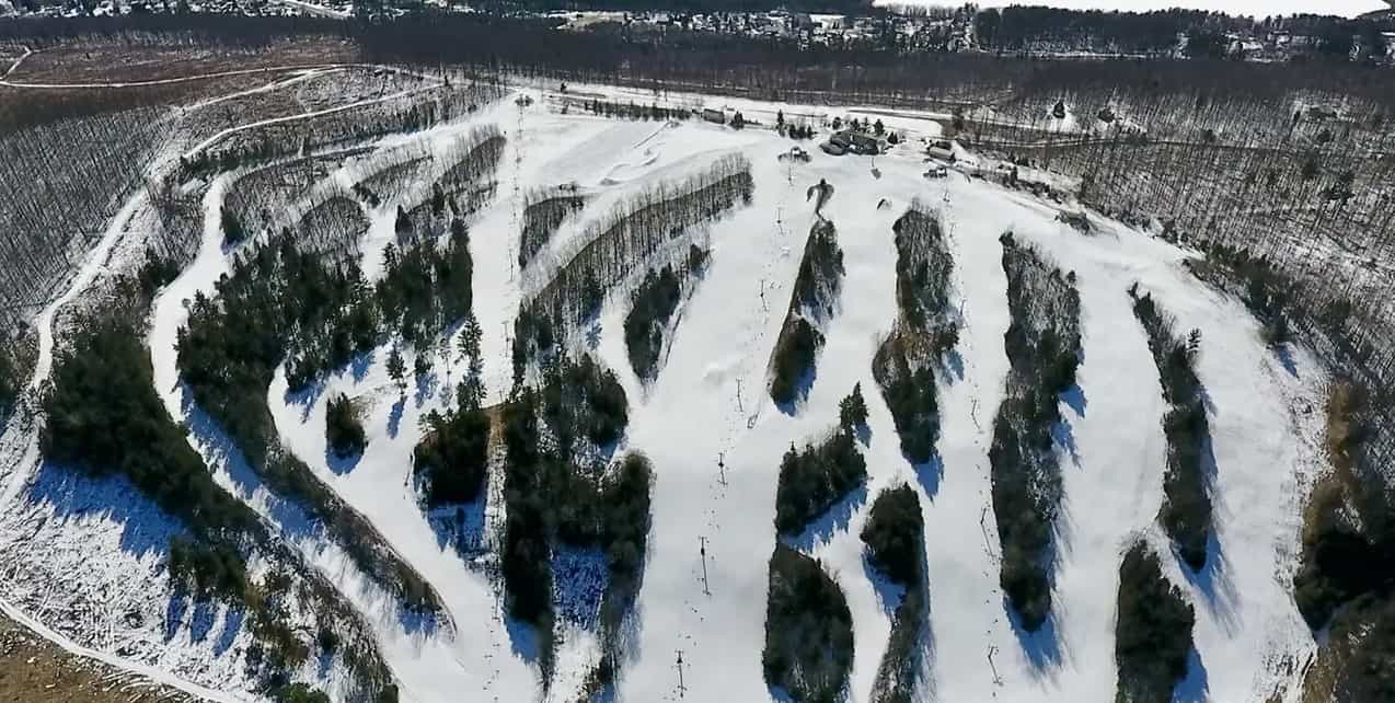 Aerial drone shot of Norway Mountain. | Credit: Norway Mountain Facebook