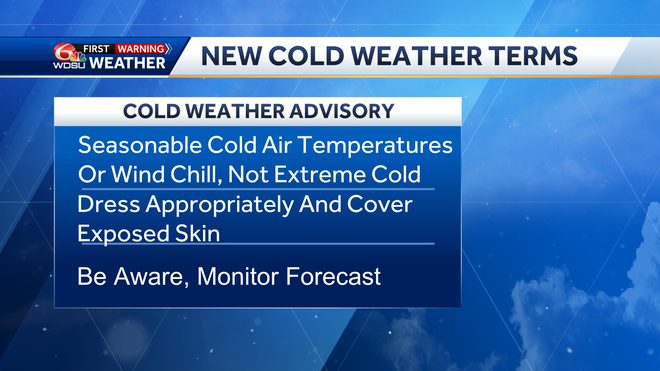 weather channel explanation of cold weather advisory term