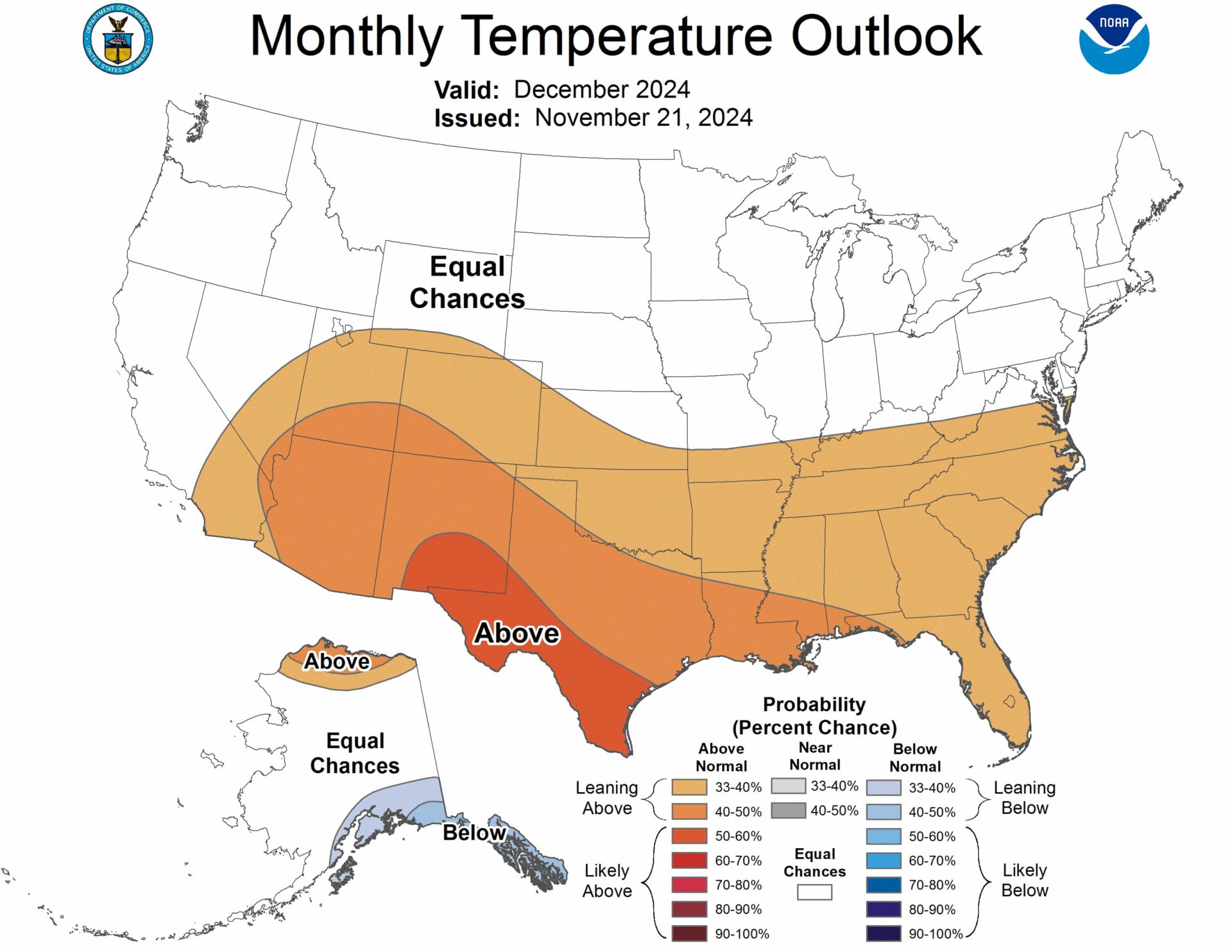 December 2024 Temperature Outlook