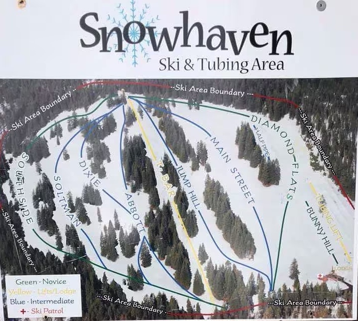 Snowhaven trail map | Photo: skimap.org