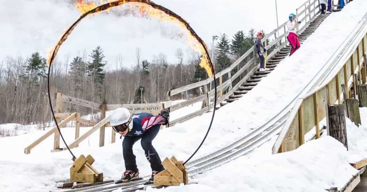 Storrs Hill Ski Area, on the southern outskirts of Lebanon NH, belongs to the Lebanon (NH) Outing Club. Photo Credit: Storrs Hill Ski Area