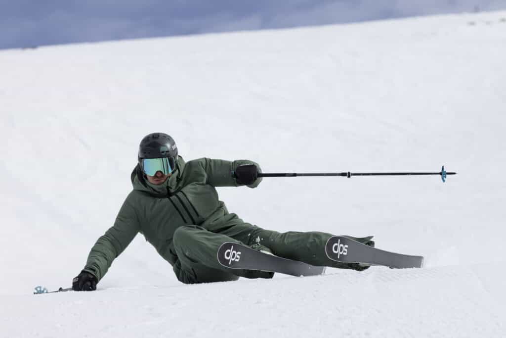 Ted Ligety putting the new DPS carving ski through its paces