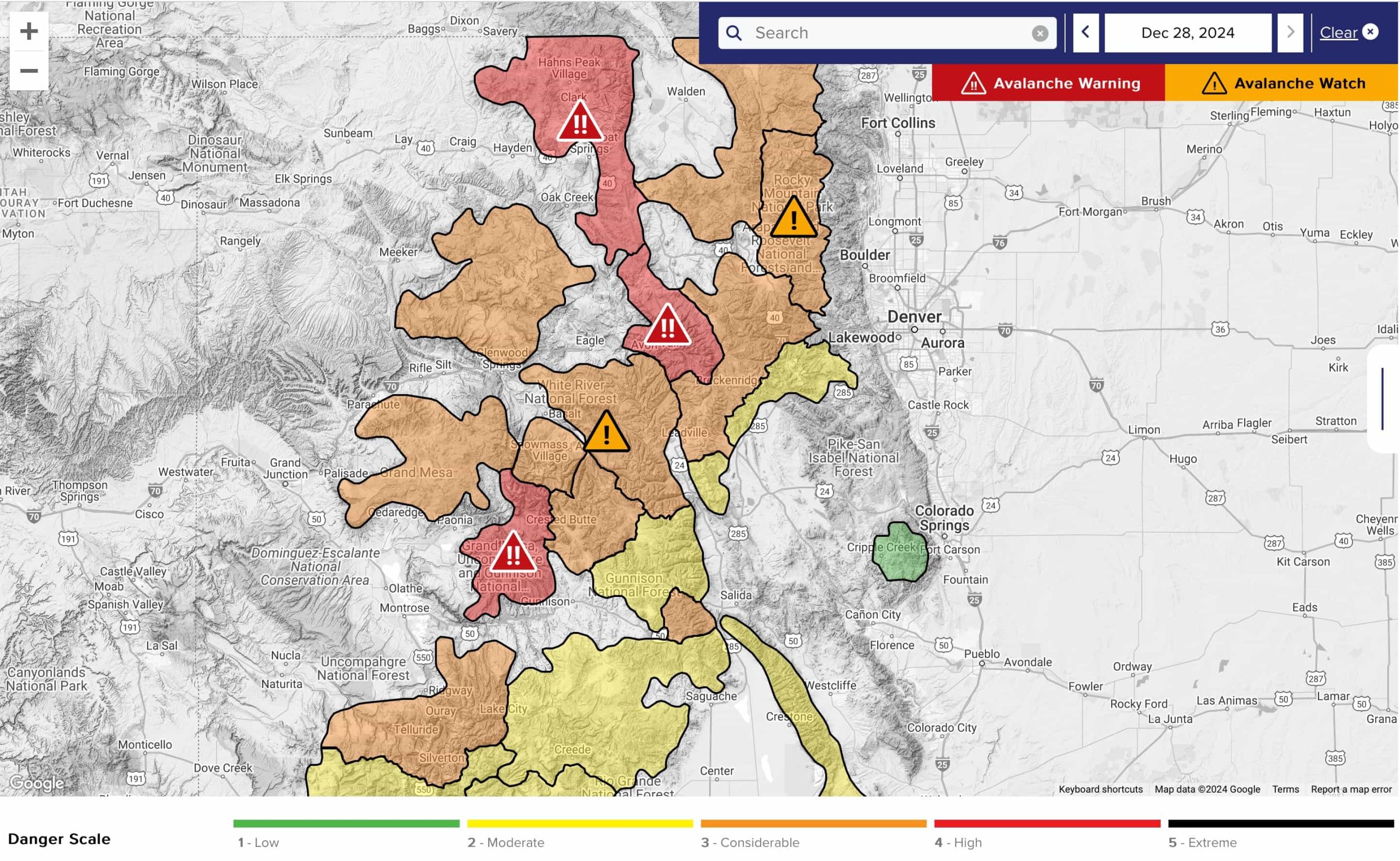 avalanche forecast colorado avalanche warning