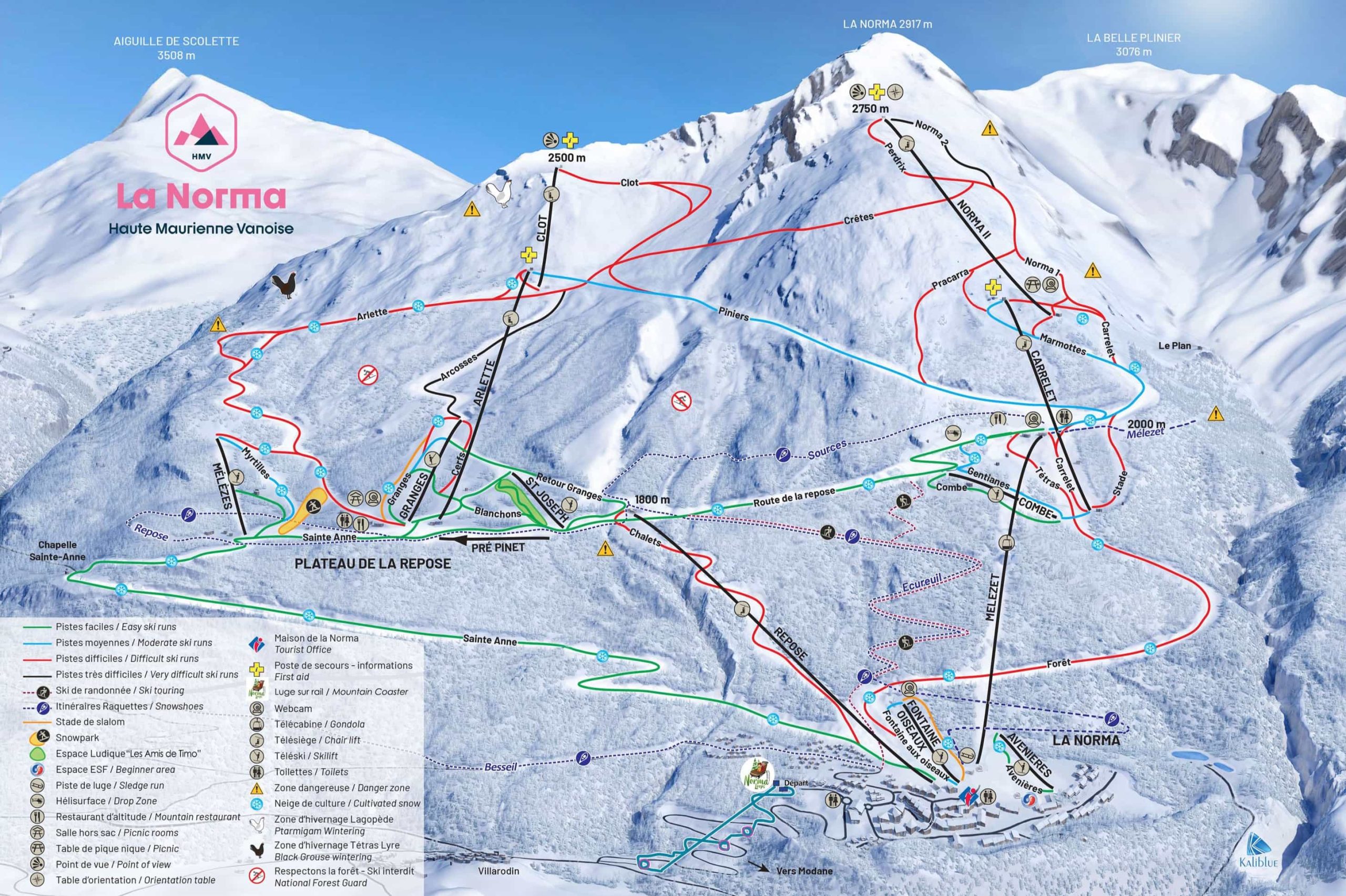 La Norma trail map