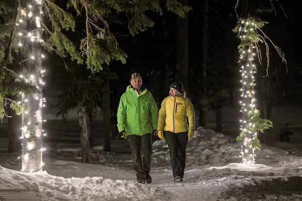 Walk the twinking lights at big white this holiday