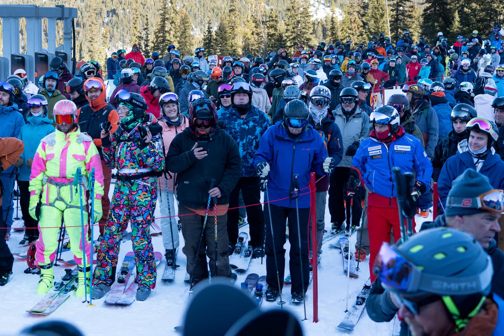 The stoke was high for the grand opening of the Madison 8 at Big Sky Resort, MT | Photo: Big Sky Resort