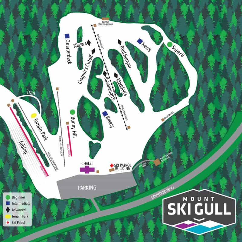 Mount Ski Gull trail map