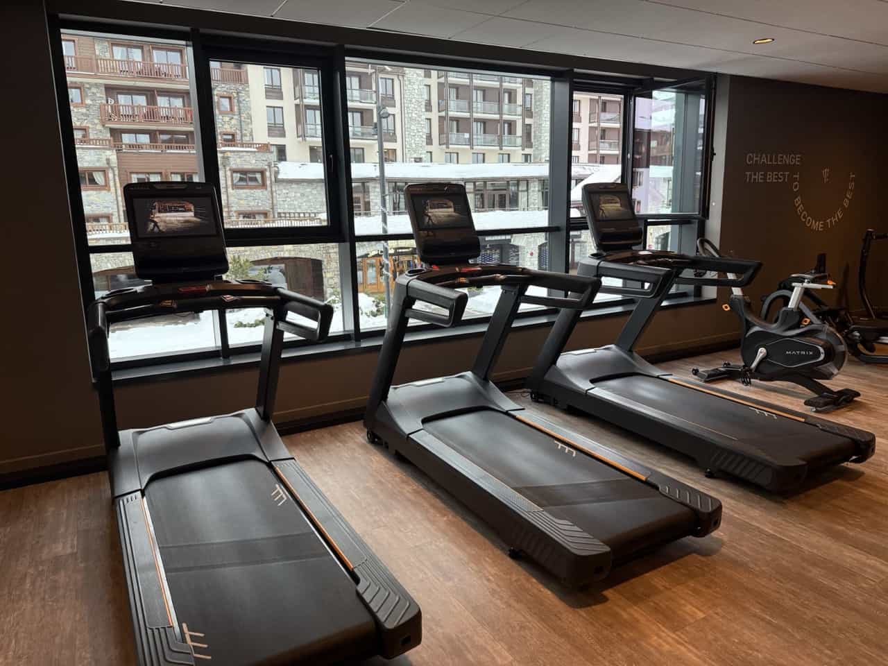 fitness center treadmills at club med tignes