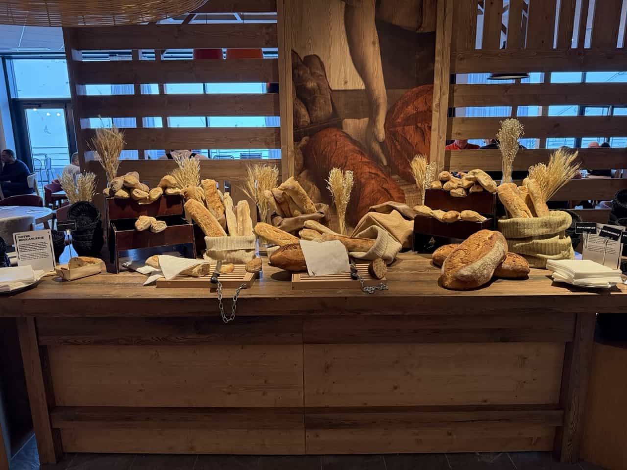 delicious french bread selection at club med tignes