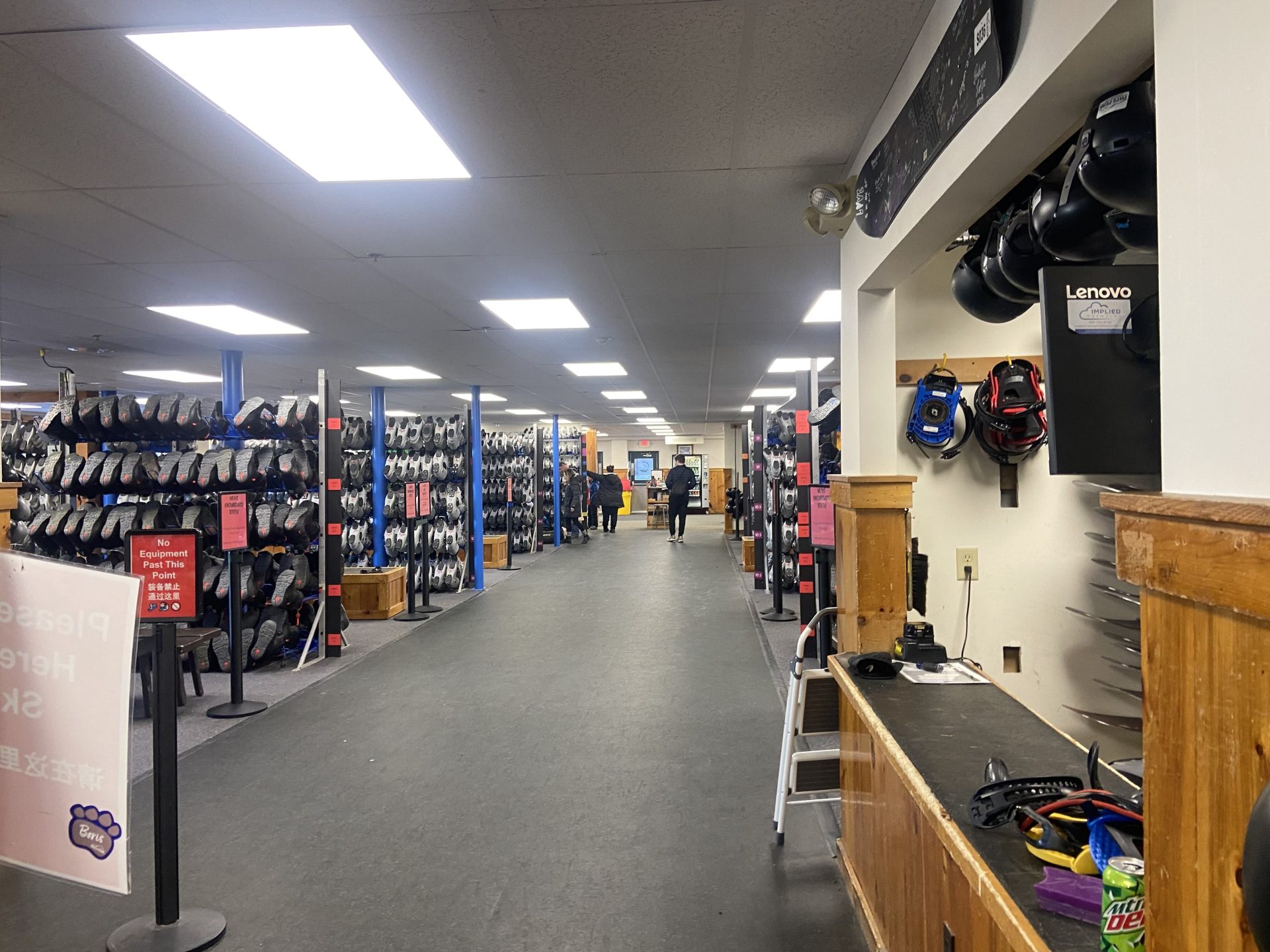 Pats Peak Rental Shop Interior