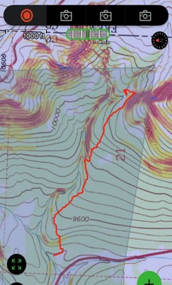 Figure 4 Screenshot from phone showing the track and route taken during the rescue.