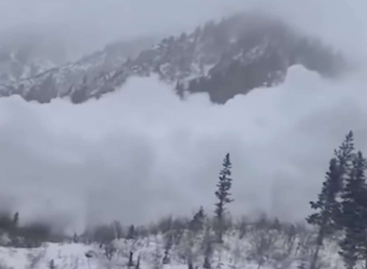 YouTube screenshot of the triggered avalanche in Little Cottonwood Canyon | Photo: YouTube