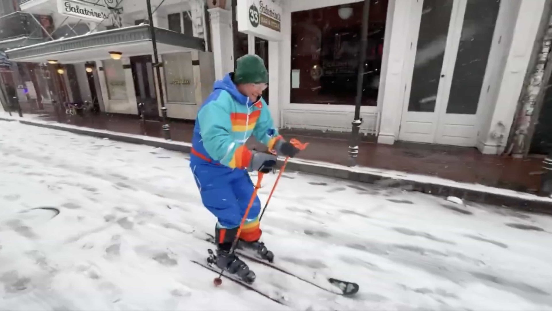 gulf coast snow skier in new orleans