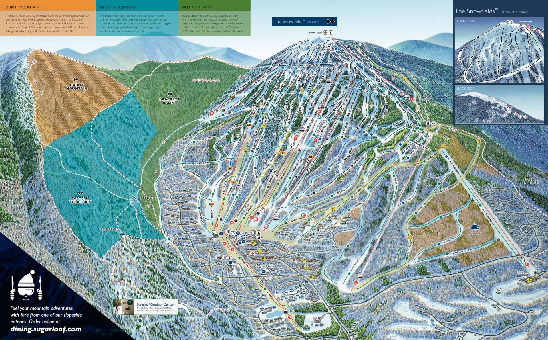 Sugarloaf Mountain trail map.