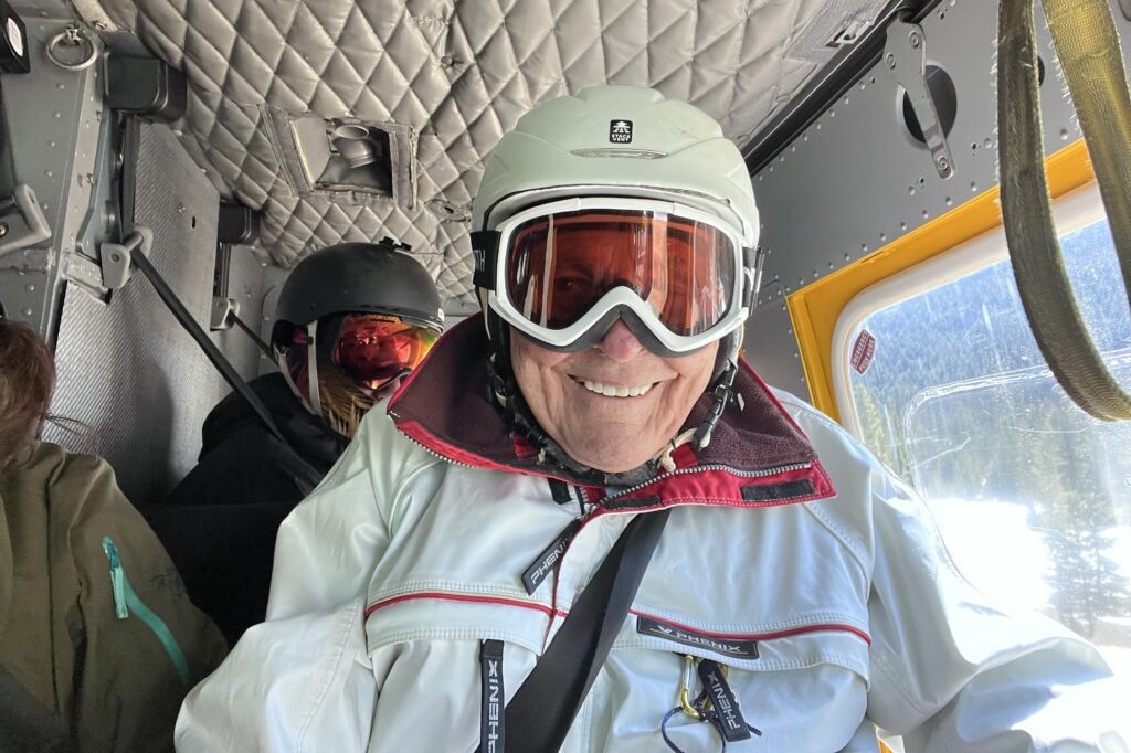 100-Year-Old Canadian Man Heli-Skis Breaking His Own World Record
