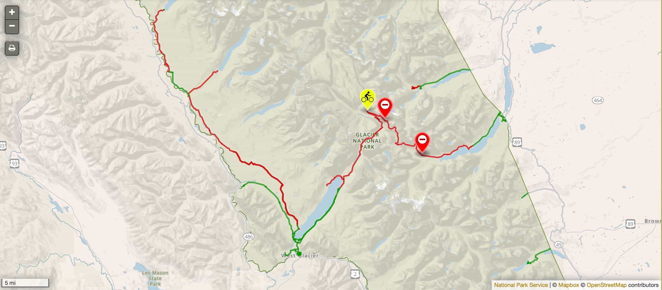 The current status of the Going-to-the-Sun Road, MT. | Image: NPS