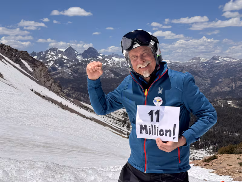 Utah Man "Racer Tom" Surpasses 11.4 Million Vertical Feet Skied for the Season, Breaking His Own World Record