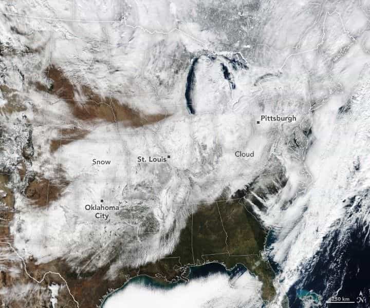 NASA: Snow Buries the U.S. Interior and East - SnowBrains