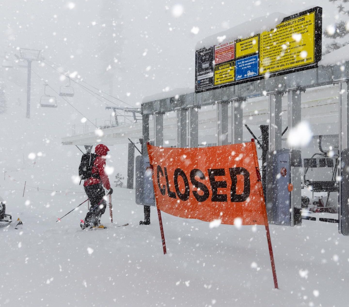 Blizzard Slams Palisades Tahoe, CA, With 30+ Inches in 12 Hours, Forcing Midday Closure - SnowBrains