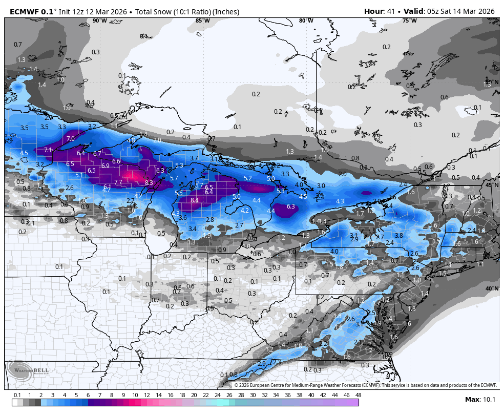 SnowBrains Forecast: 6-10 Inches for the Midwest Through Friday Night, Bigger Sunday Storm Brewing - SnowBrains
