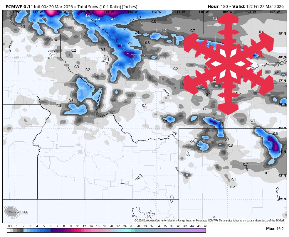 SnowBrains Forecast: Mostly Dry, Windy Northern Rockies Pattern With a Light Weekend Refresh - SnowBrains