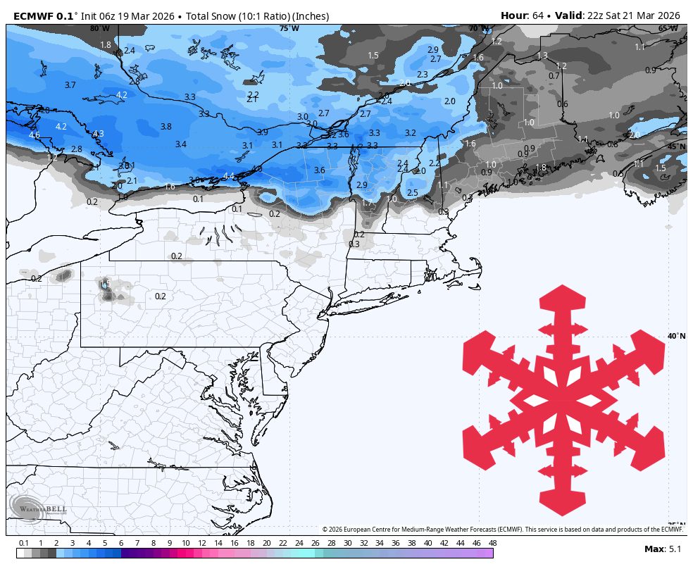 SnowBrains Forecast: Light Tonight, Then 5-10 Inches for the Northeast Through Saturday - SnowBrains