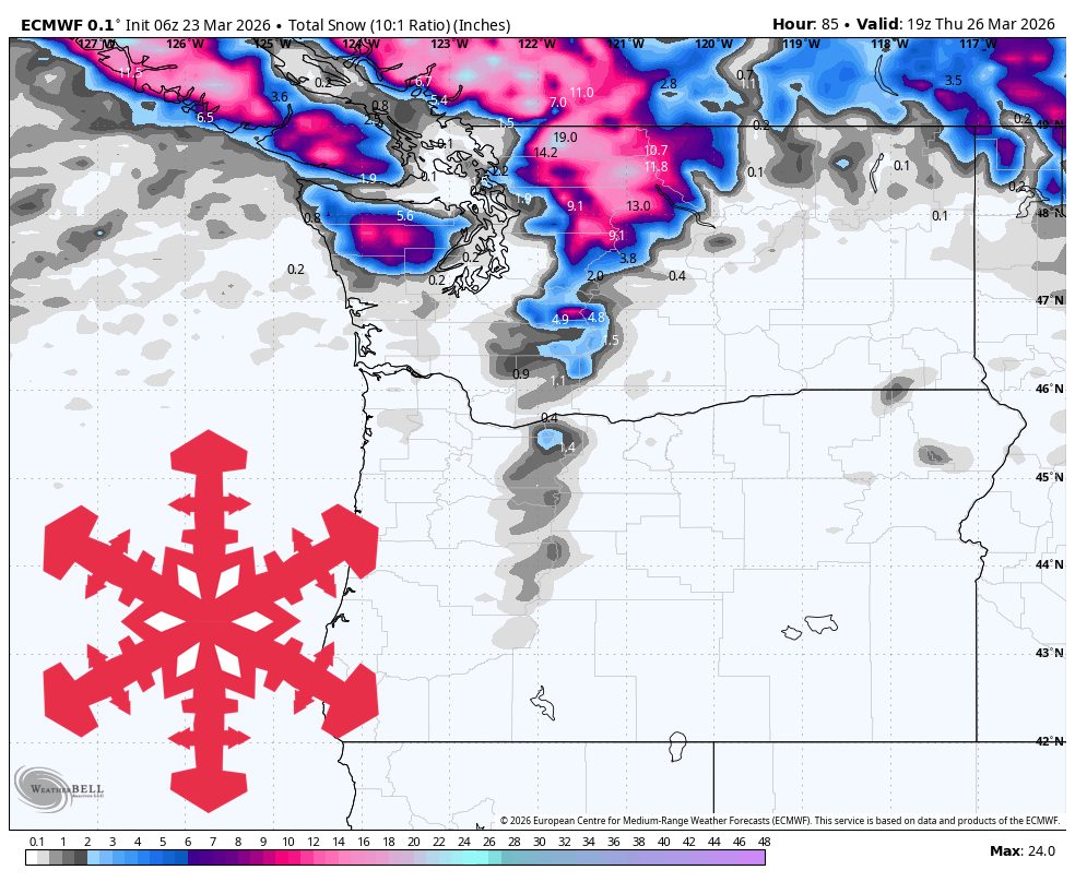 SnowBrains Forecast: 1-2 Feet for the PNW North Cascades Tuesday-Wednesday - SnowBrains