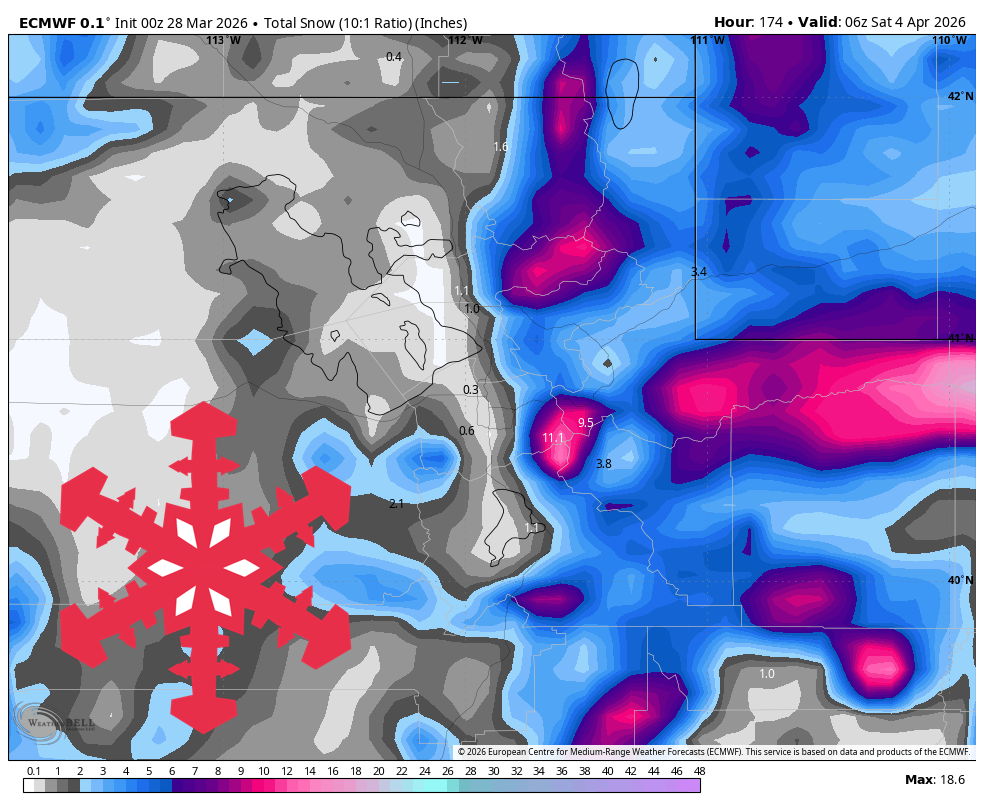 SnowBrains Forecast: Quiet Start Then 10-20 Inches for Utah This Week - SnowBrains
