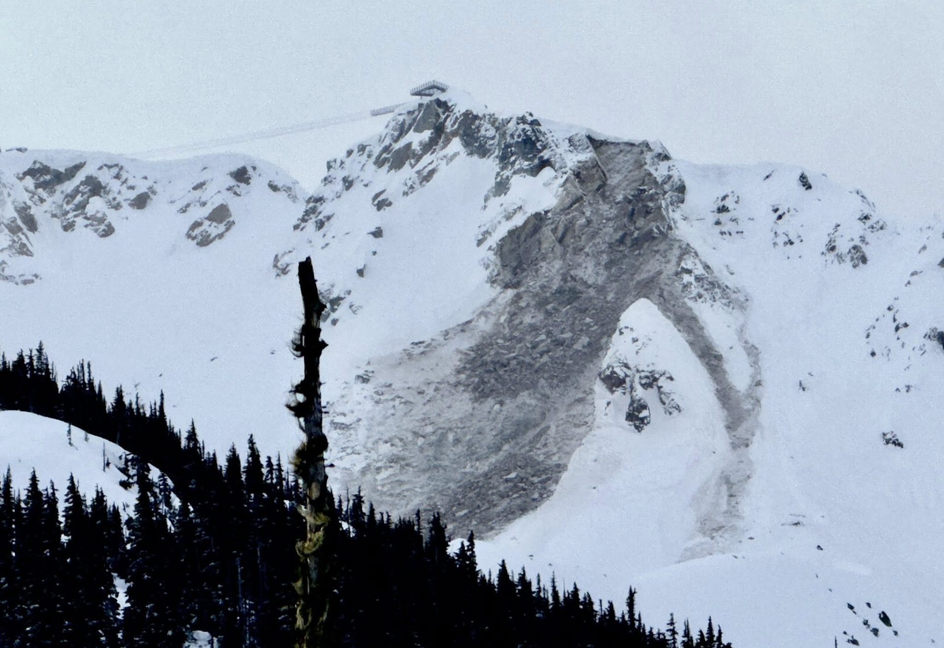 Massive Rockslide Strikes Inbounds at Whistler Blackcomb, BC, Closing Peak Zone - SnowBrains